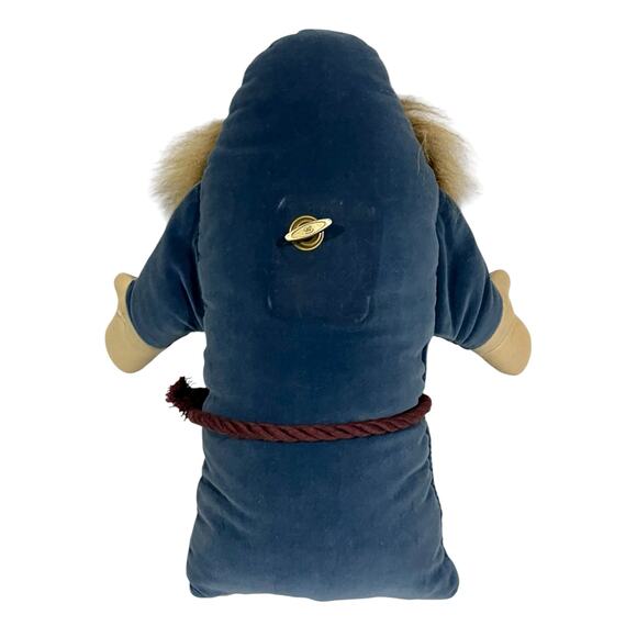 Vintage Nordic Folk Santa Shelf Sitter Plush Bushy Beard Music Box Jingle Bells - Picture 5 of 7